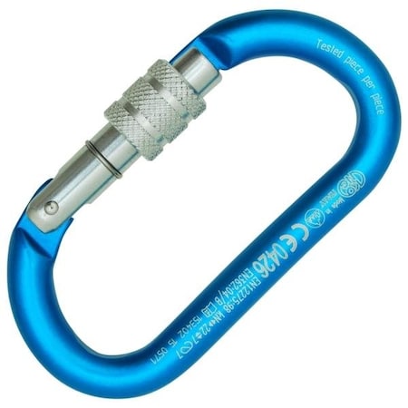 Kong Usa Oval, 105 mm Length, 16 mm Gate Opening, Aluminum Alloy, Cyan/Polished 730LA0BPPKK